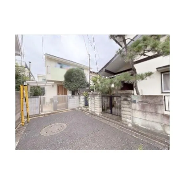 練馬区石神井台６丁目 前面道路を含む現地（物件：中央）