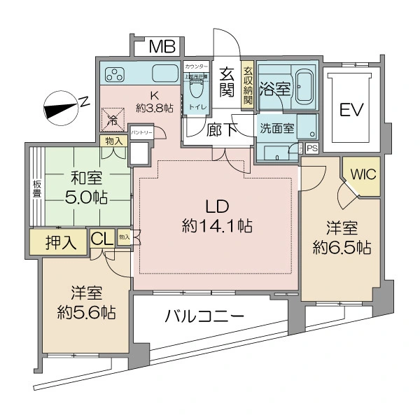 ライオンズ武蔵境レジデンス 間取図