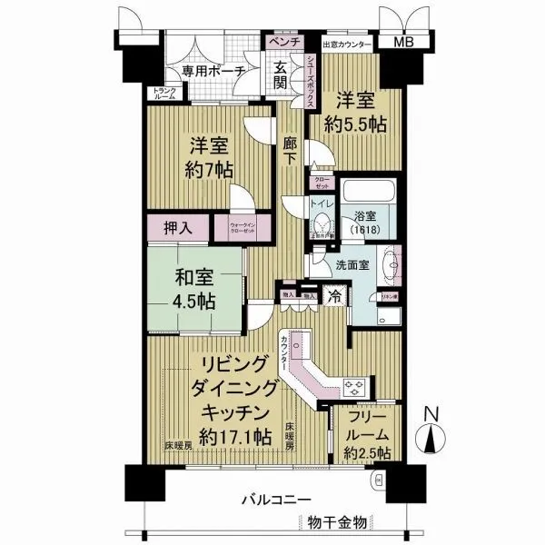 ビープレイス東棟 間取図