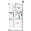 ライオンズテラス本鵠沼ガーデンコート 間取図