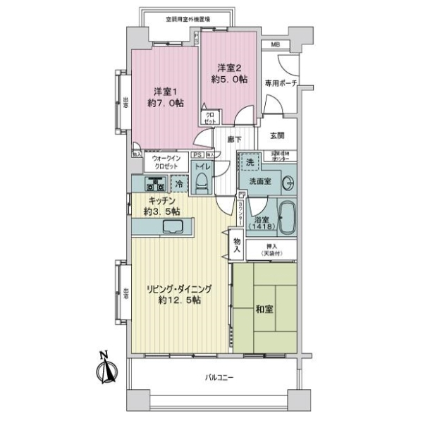 ライオンズマンション城北中央公園 間取図