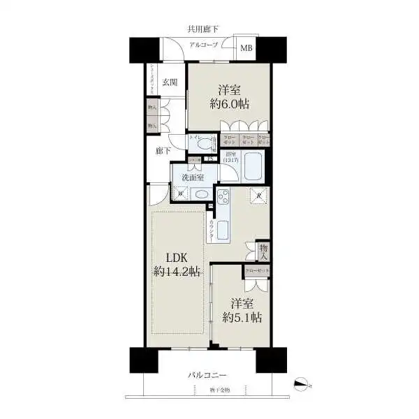 イーグルコートびわ湖大津京 間取図