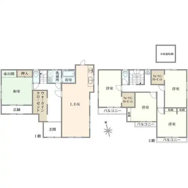 長岡京市河陽が丘２丁目 間取図