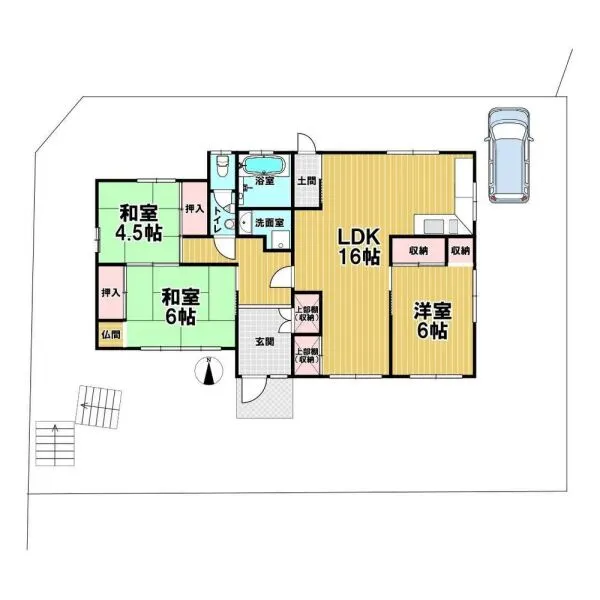 京都市伏見区桃山町日向 間取図
