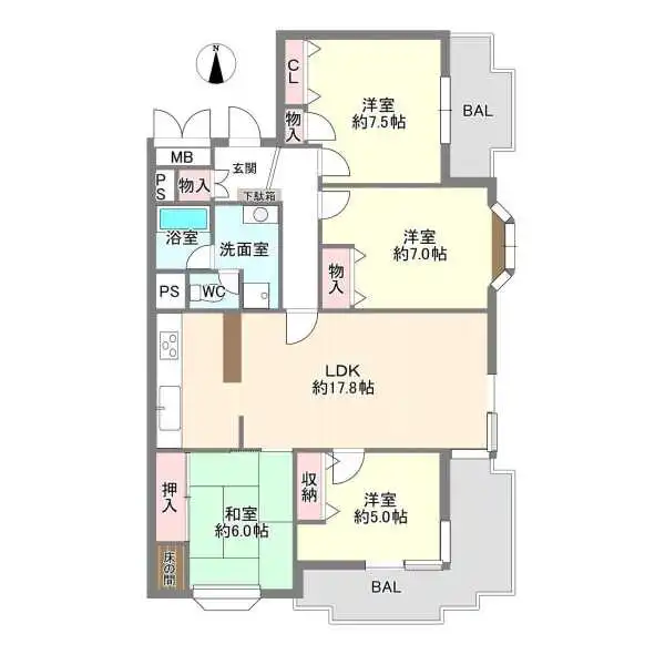 シティコート甲子園口 間取図