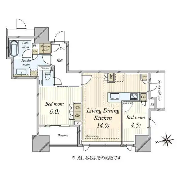 クラッシィハウス大手町ザ・スイート 間取図