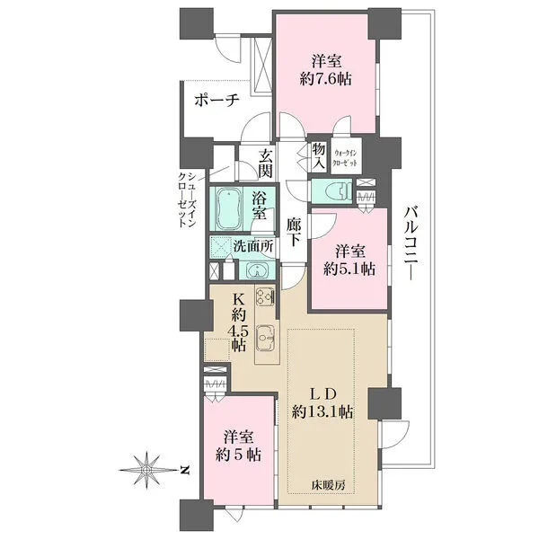 シティタワー金町 間取図
