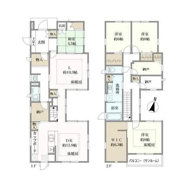 京都市北区小山北大野町 間取図