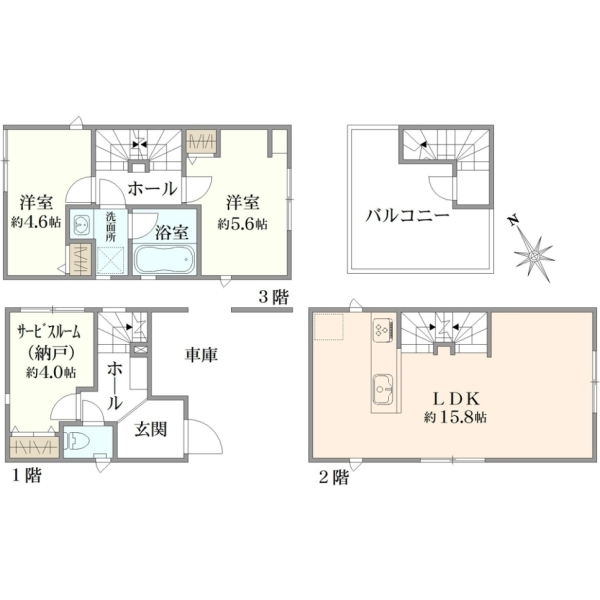 川崎市中原区木月３丁目 間取図