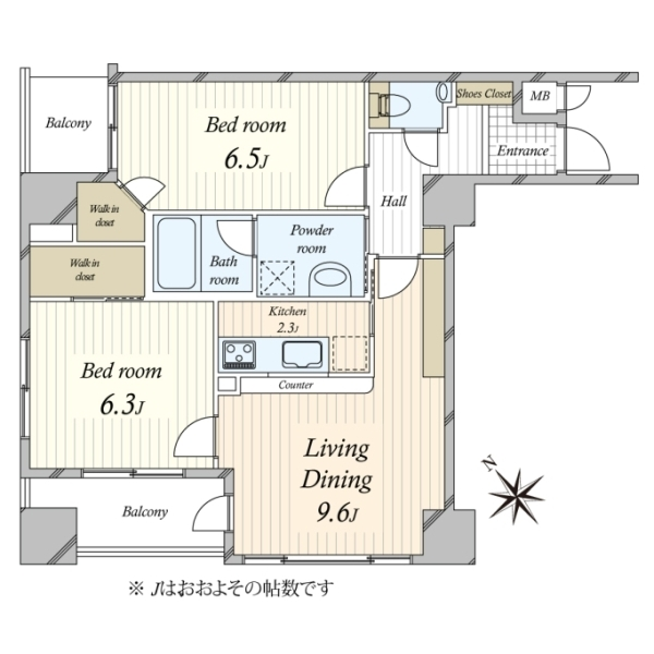 アヴァンティーク銀座２丁目 間取図