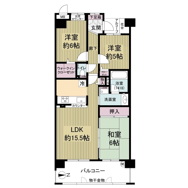 デルパ醍醐 間取図