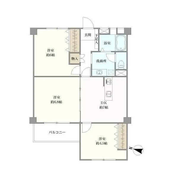 北浦和スミダ第三マンション 間取図
