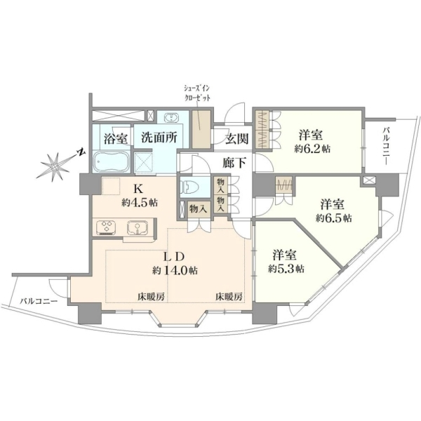 ドレッセ目黒インプレスタワー 間取図