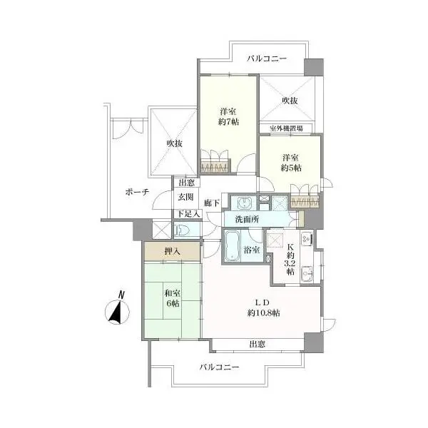 つつじケ丘シティタワー 間取図
