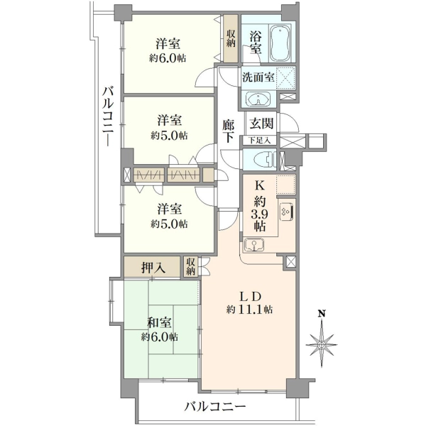 ルイシャトレ我孫子弐番館 間取図