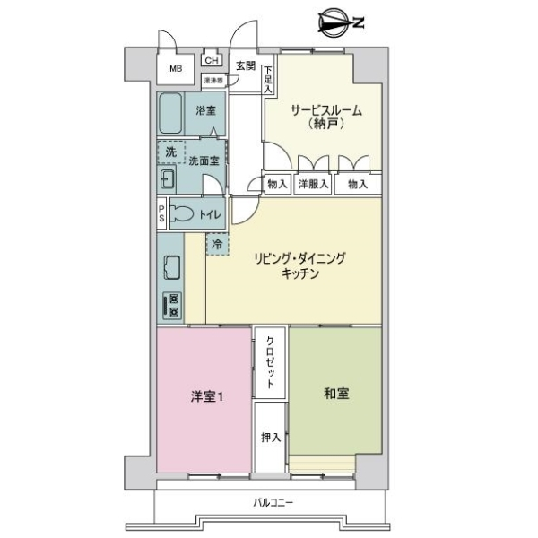 トーカンマンション大島Ａ棟 間取図