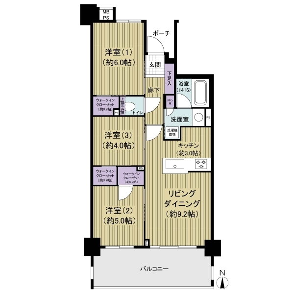 クオス川崎矢向 間取図