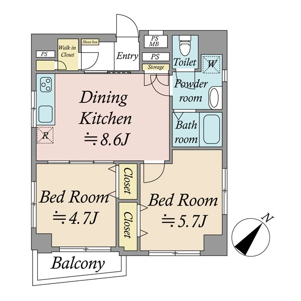 ハピーハイツ入谷 間取図