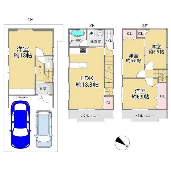 守口市南寺方東通２丁目 間取図