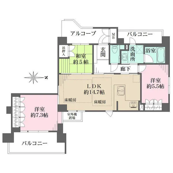 イーグルコート京都六角雅心庵 間取図