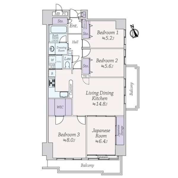 ライオンズマンション野江 間取図