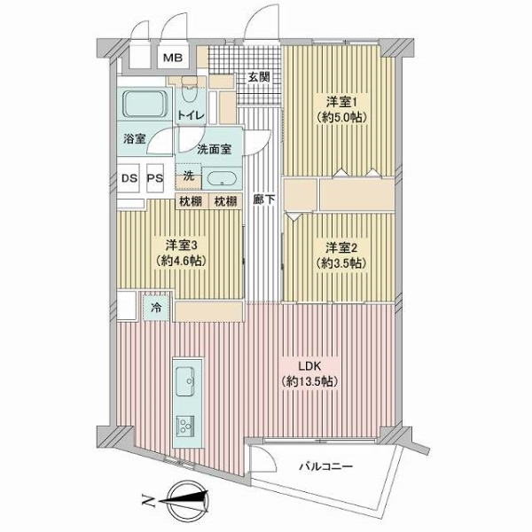 日生三鷹マンション 間取図
