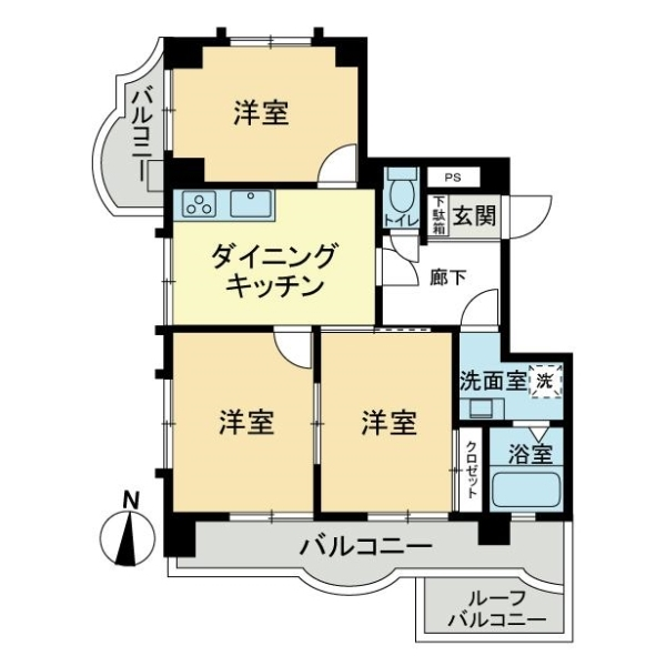 錦糸町グリーンハイツ 間取図