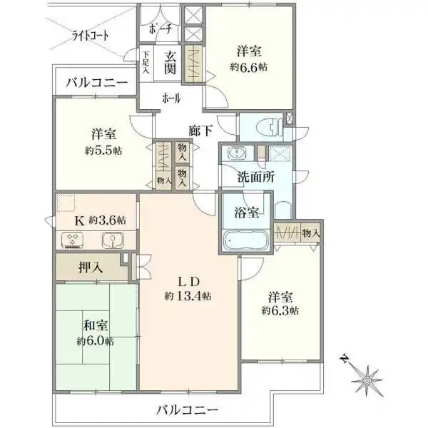 コスモ南万騎ヶ原セカンドプレイス 間取図