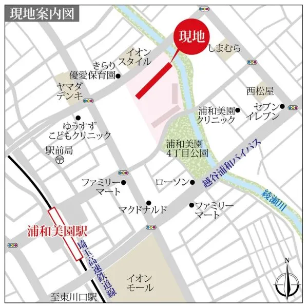 ウエリス浦和美園ノーステラス 地図