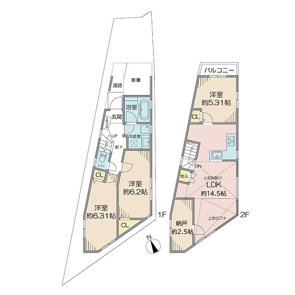 中野区沼袋３丁目 間取図