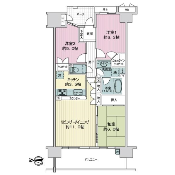 ビィオルド戸田公園 間取図