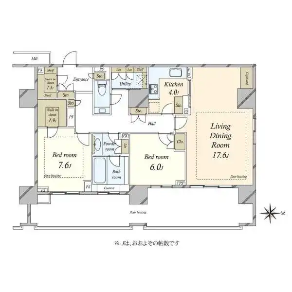 広尾ガーデンフォレストＧ棟 間取図