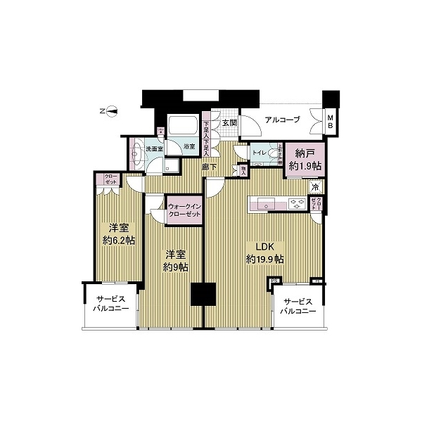 シティタワーグラン天王寺 間取図
