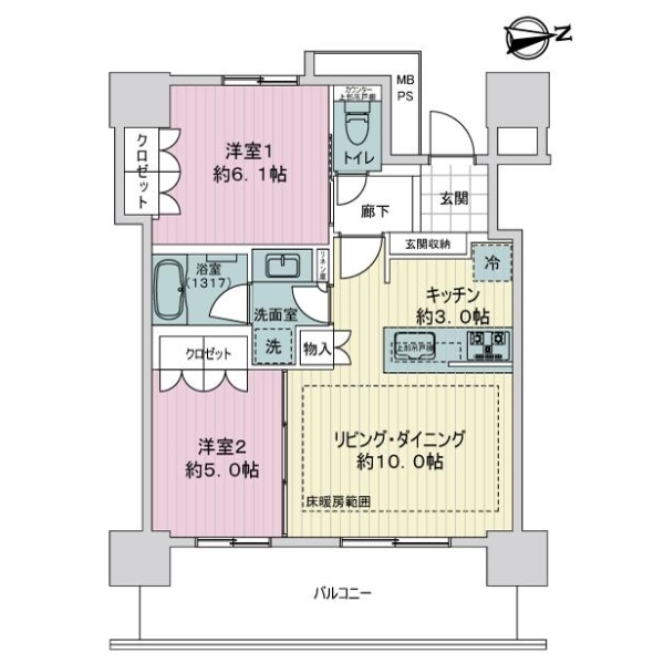 ライオンズタワー柏 間取図