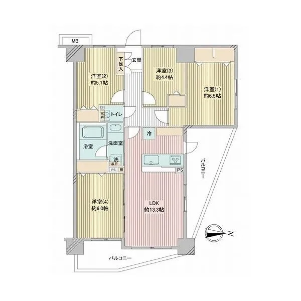 モア・クレスト荒川公園ソレーユ館 間取図