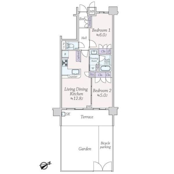プレシス武蔵野中央公園 間取図