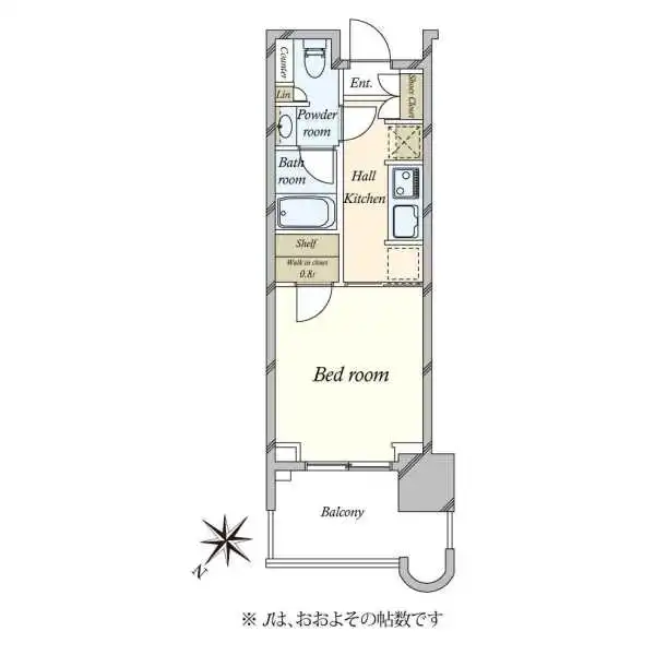 パークタワー勝どきミッド 間取図