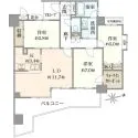 グランフラッツ千住3丁目 間取図