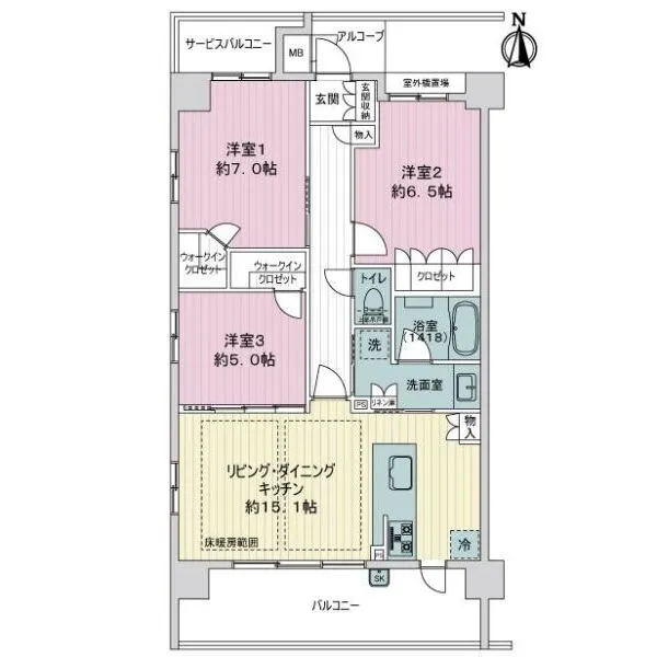 セントフローレンスパレス京都四条山ノ内 間取図
