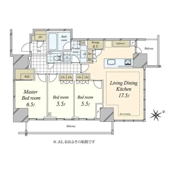 ブランズタワー芝浦 間取図