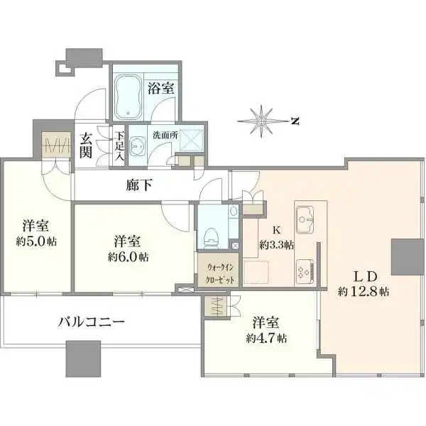 白金ザ・スカイ　ＷＥＳＴ 間取図