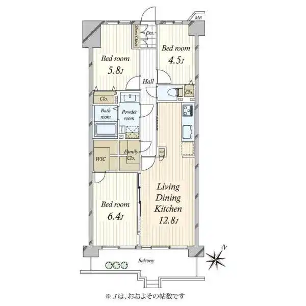 コスモ一之江 間取図