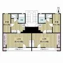 大阪市浪速区桜川４丁目 2階、3階の図面です