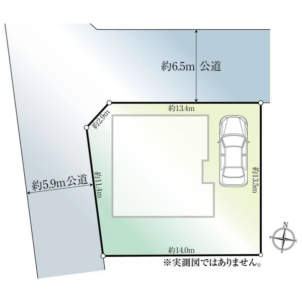 柏市西山１丁目 敷地配置図