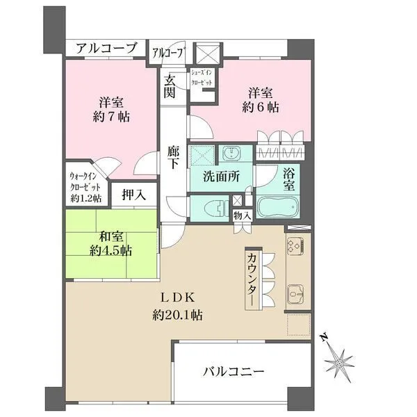 ザ・パークハウス甲子園若草町 間取図