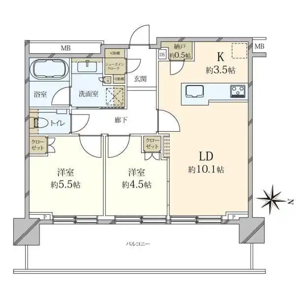 プラウドタワー亀戸クロスブライトタワー 間取図