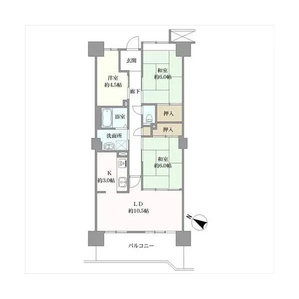 ローレルハイツ神戸１号棟 間取図