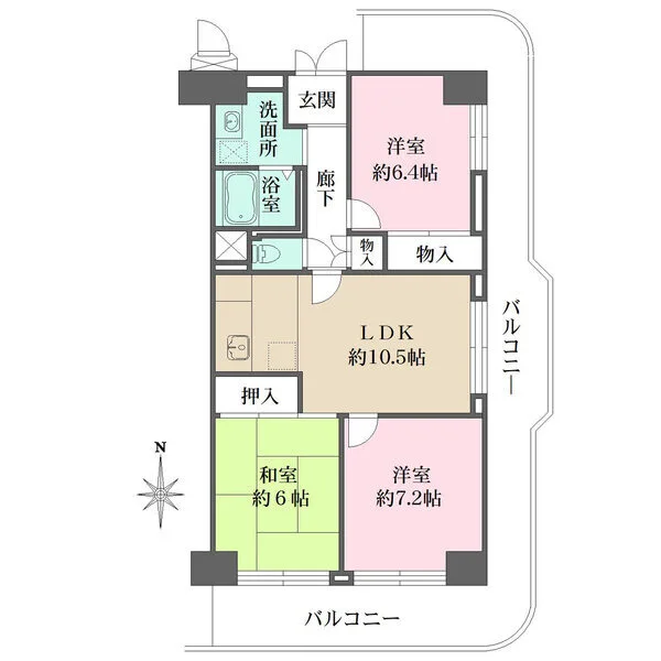 日商岩井緑地公園マンション 間取図
