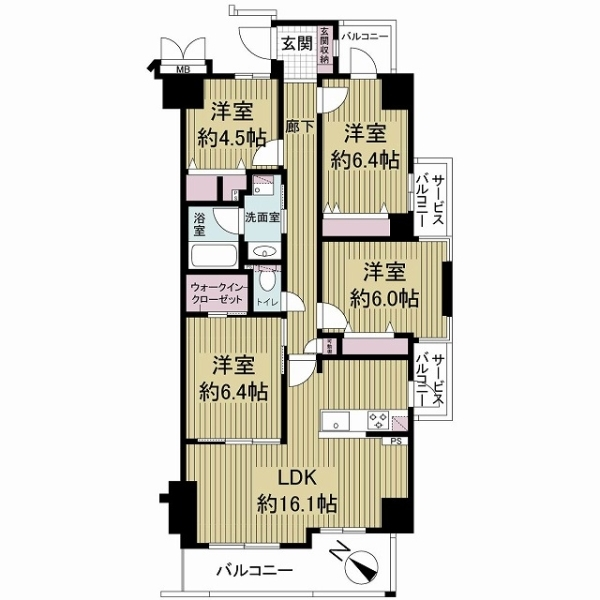 ブリックロード山の手 間取図