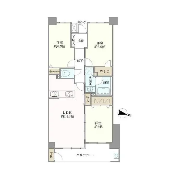 レクセルマンション久米川 間取図